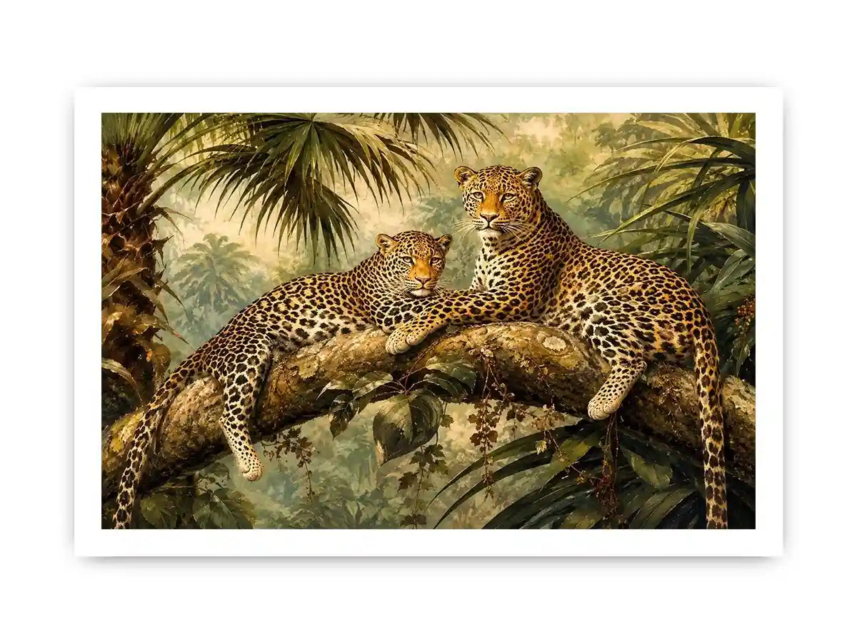 Two Leopards Canvas Print