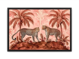 Two Leopards Canvas Print