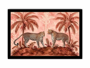 Two Leopards Canvas Print