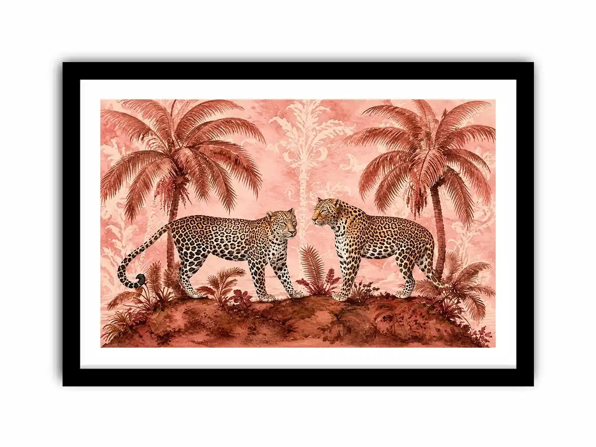 Two Leopards Canvas Print