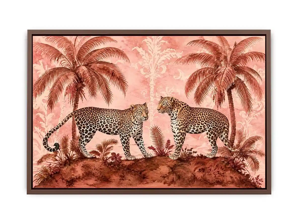 Two Leopards Canvas Print