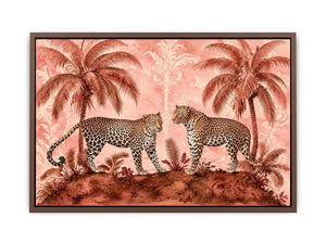Two Leopards Canvas Print
