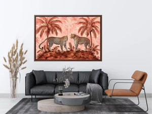 Two Leopards Canvas Print