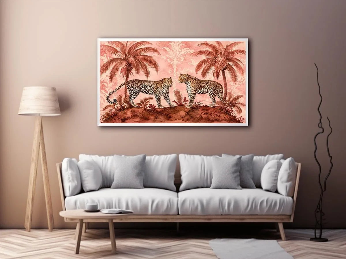 Two Leopards Canvas Print