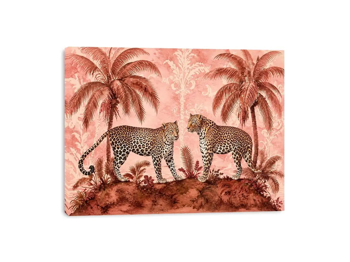 Two Leopards Canvas Print