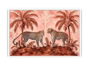 Two Leopards Canvas Print
