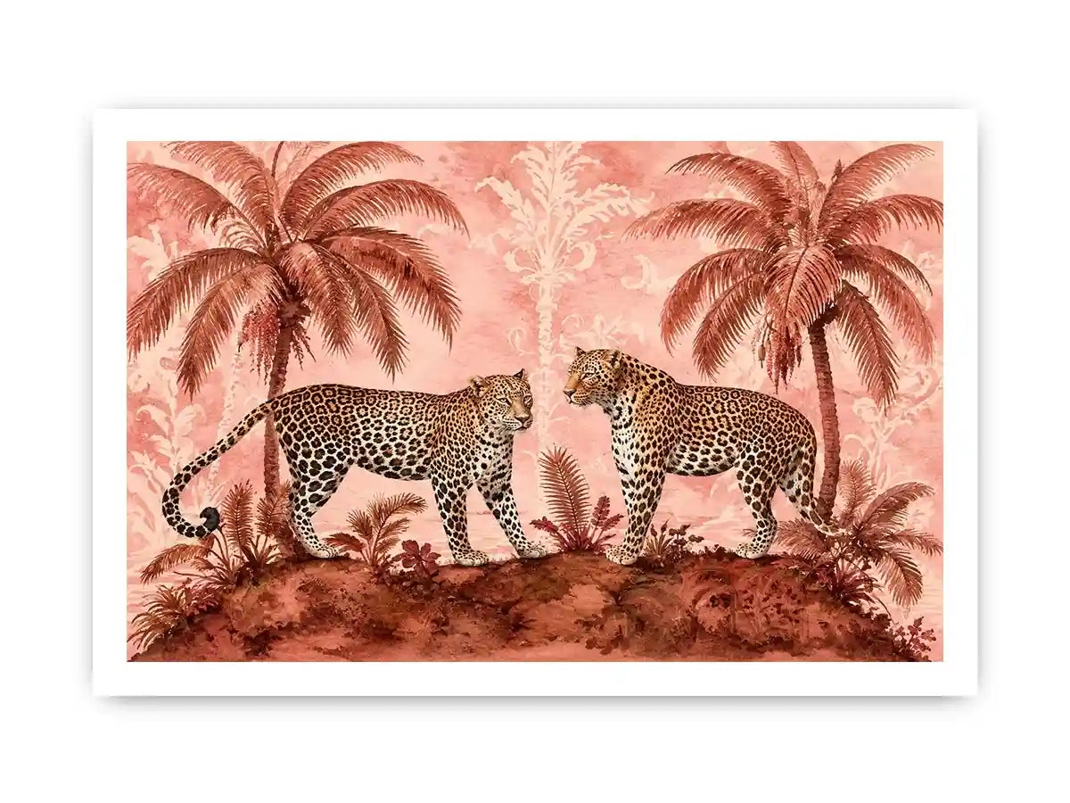 Two Leopards Canvas Print