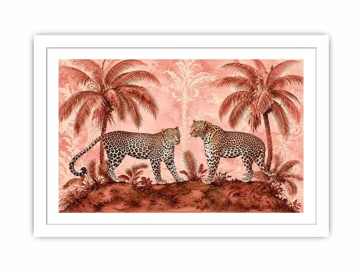 Two Leopards Canvas Print
