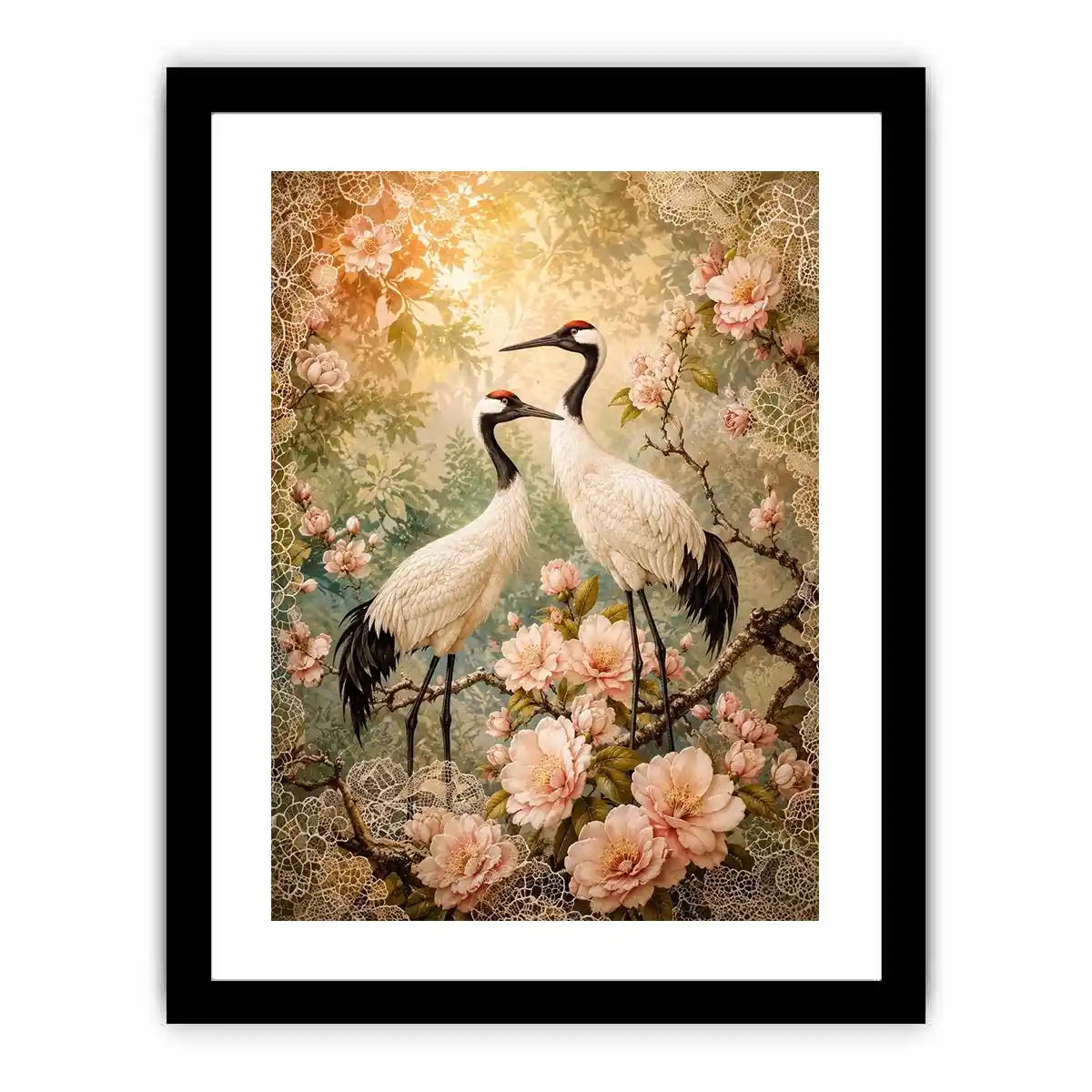 White Cranes Canvas Print