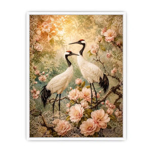 White Cranes Canvas Print