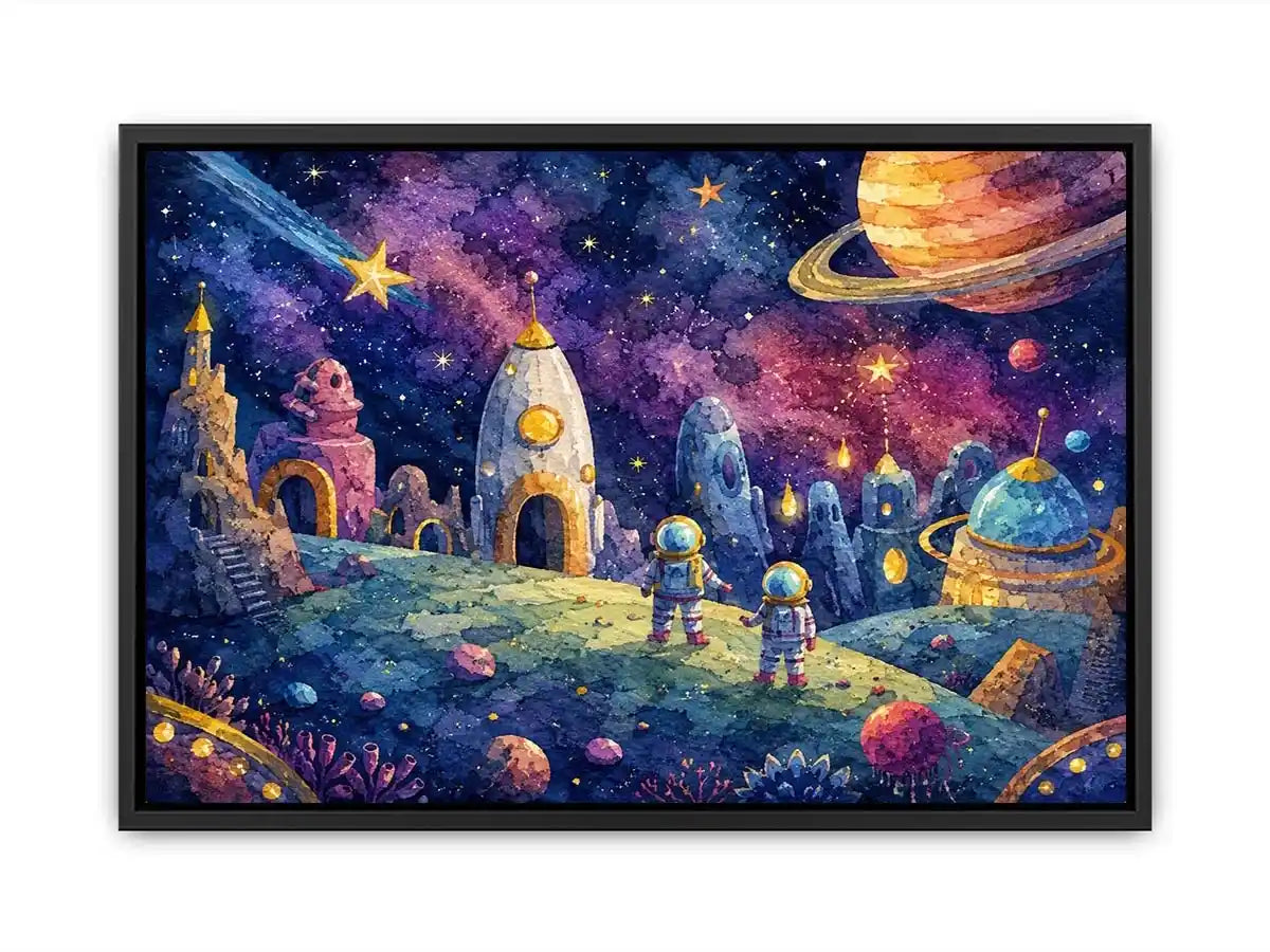 Space Adventure kids nursery Canvas Print
