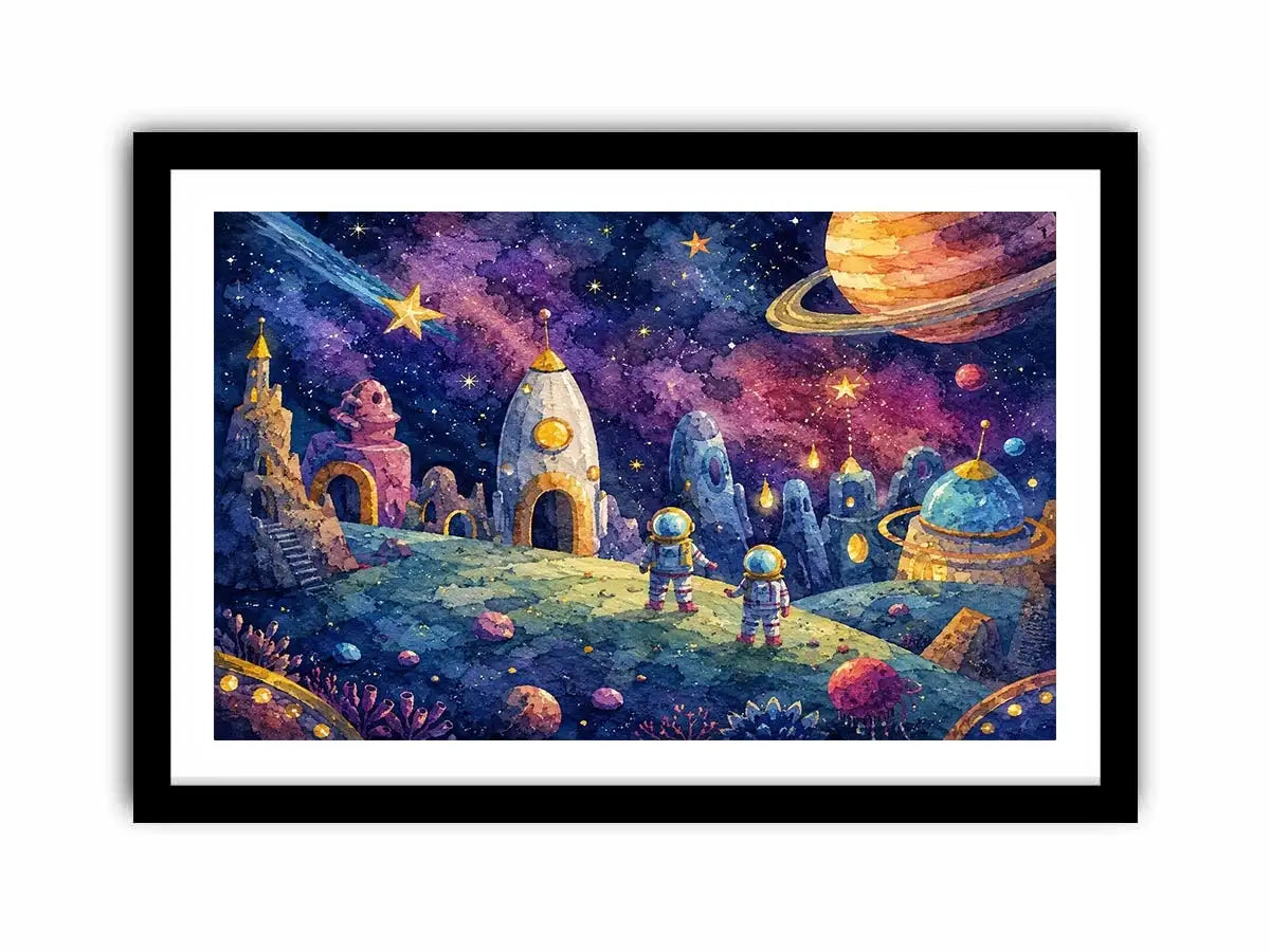 Space Adventure kids nursery Canvas Print