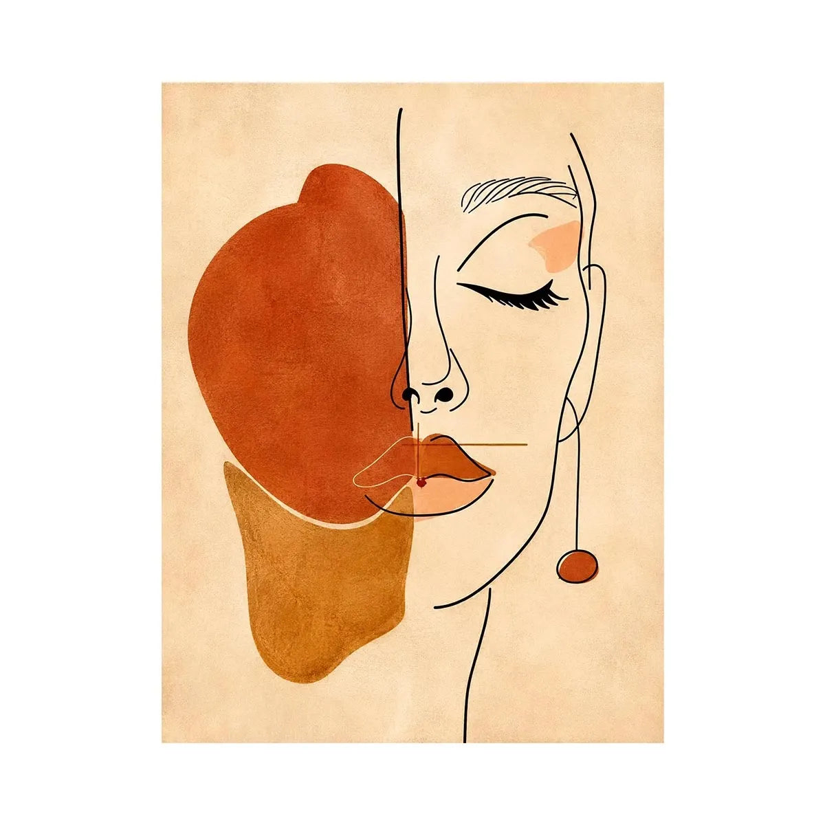Minimalist Face Canvas Print