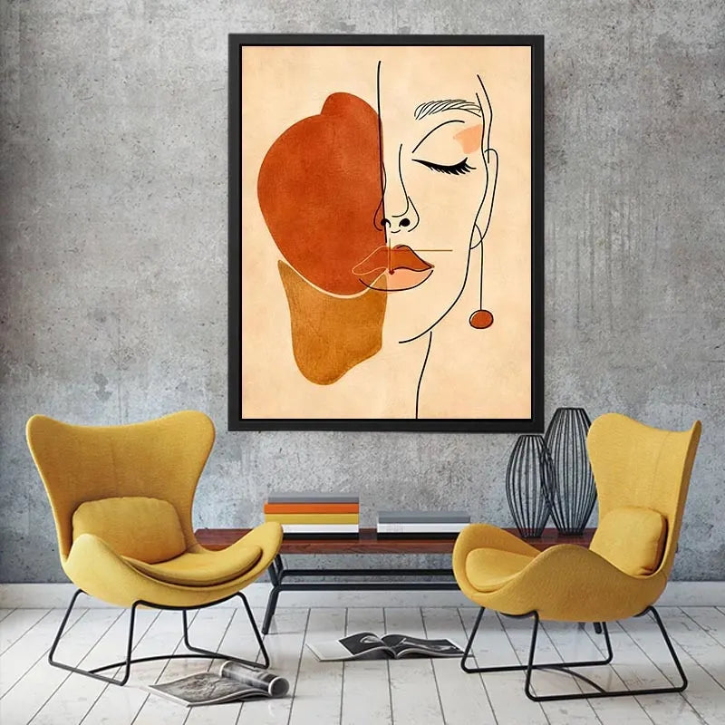 Minimalist Face Canvas Print