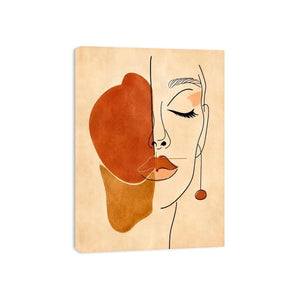 Minimalist Face Canvas Print