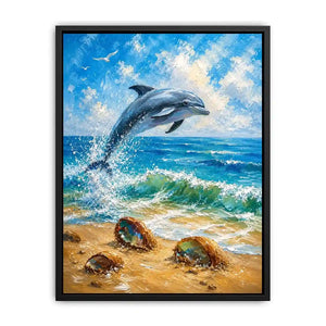 Playful Dolphin Canvas Print