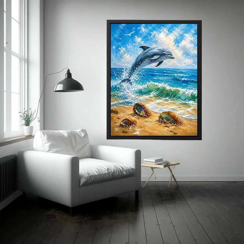 Playful Dolphin Canvas Print