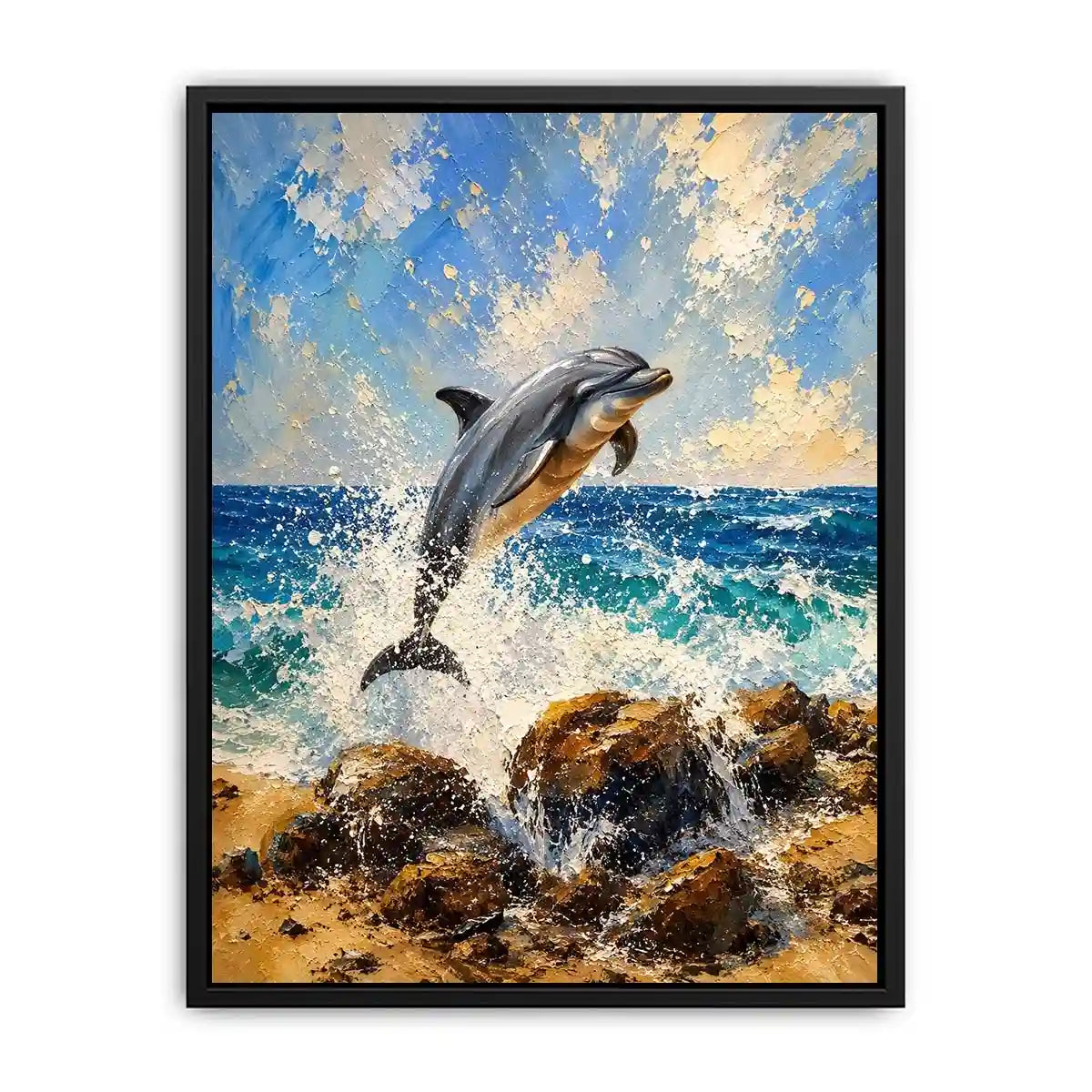 Playful Dolphin Canvas Print