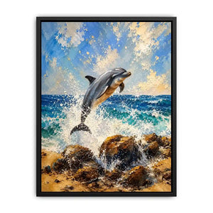 Playful Dolphin Canvas Print