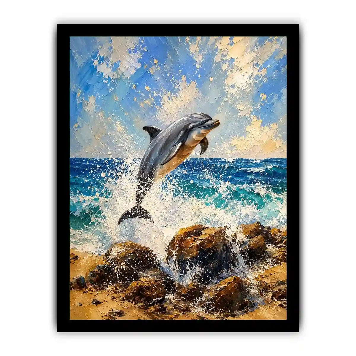 Playful Dolphin Canvas Print
