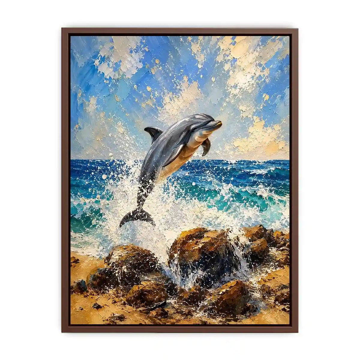 Playful Dolphin Canvas Print