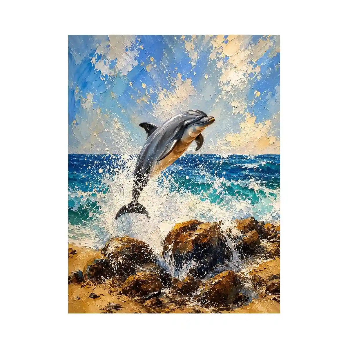 Playful Dolphin Canvas Print