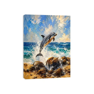 Playful Dolphin Canvas Print