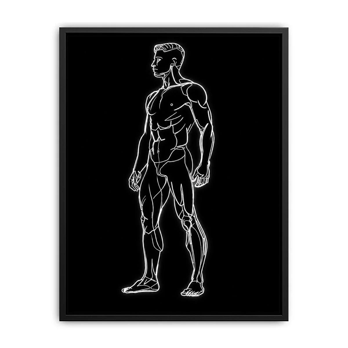 Standing Tall man line Canvas Print