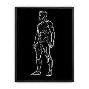 Standing Tall man line Canvas Print