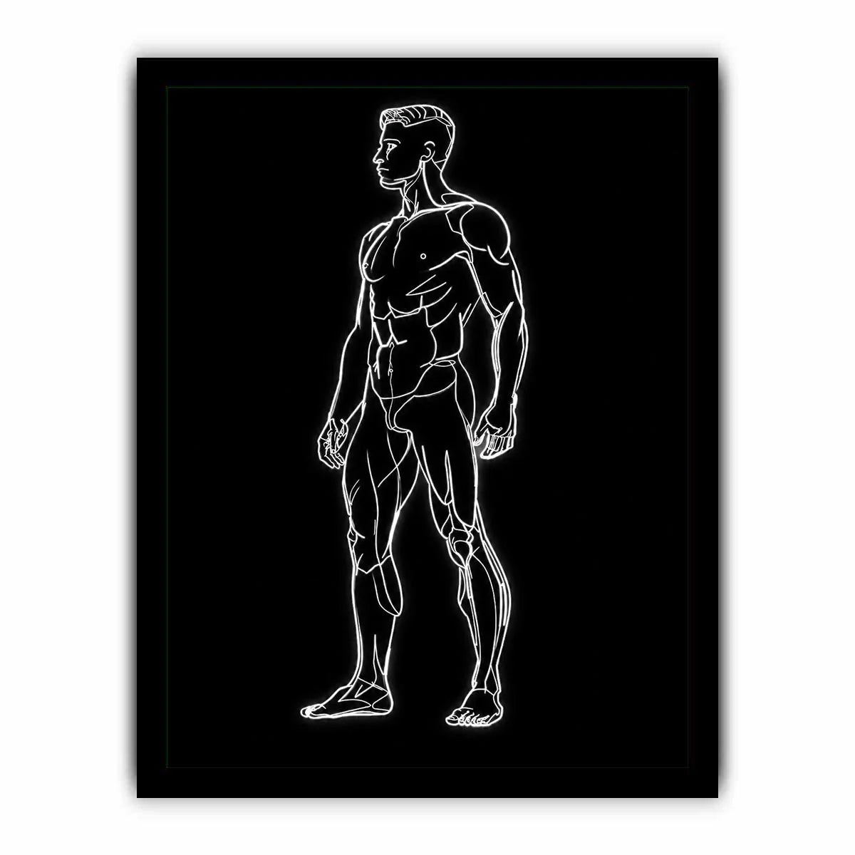 Standing Tall man line Canvas Print