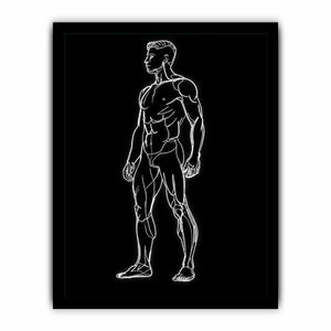 Standing Tall man line Canvas Print