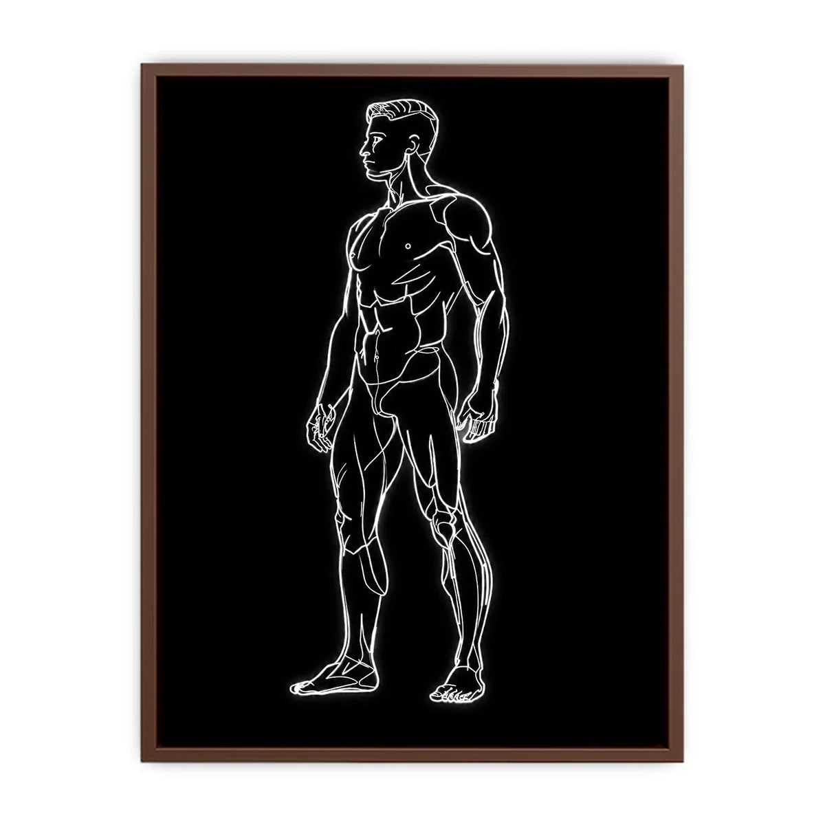 Standing Tall man line Canvas Print