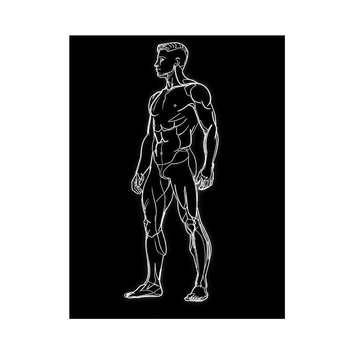 Standing Tall man line Canvas Print