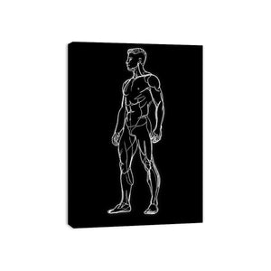 Standing Tall man line Canvas Print