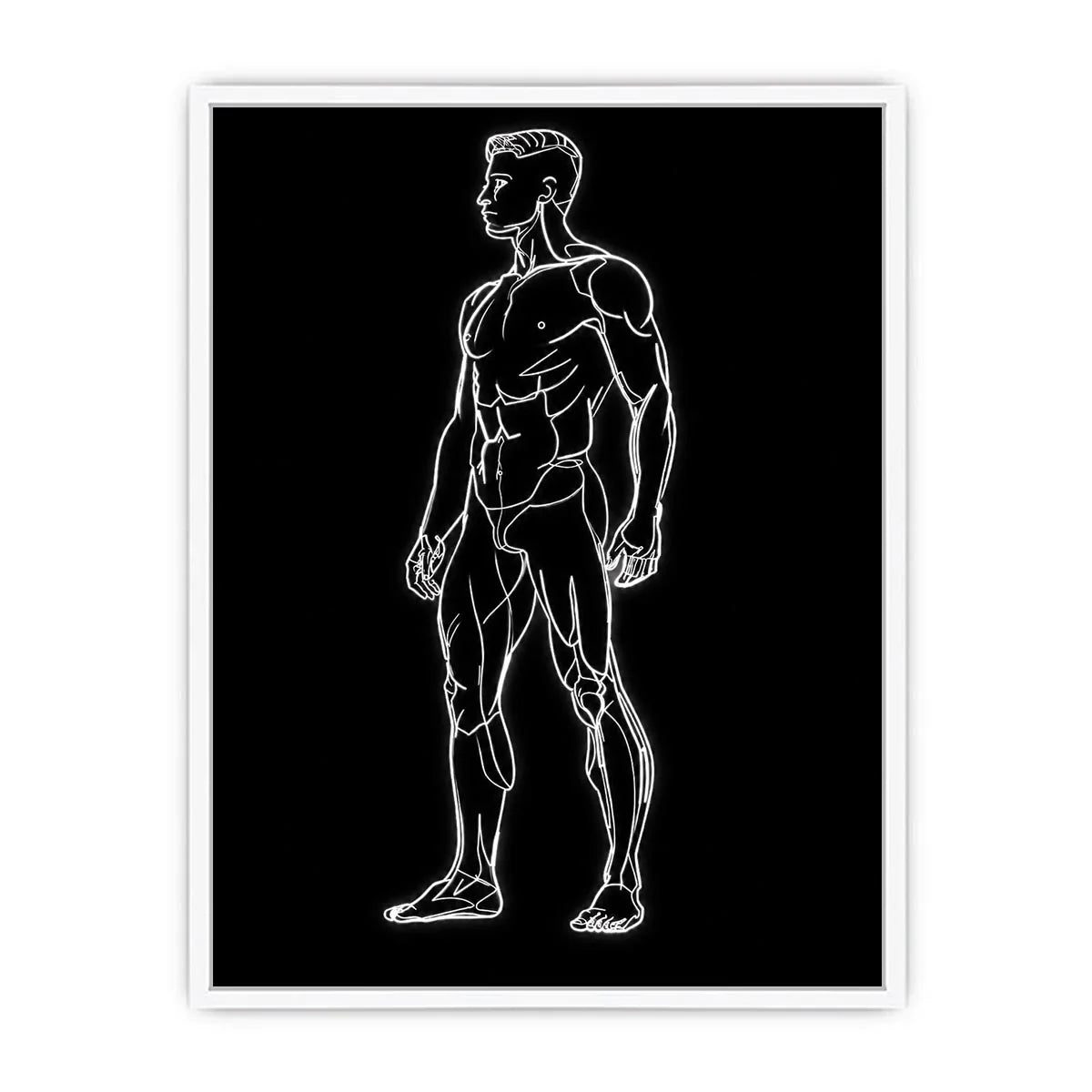 Standing Tall man line Canvas Print