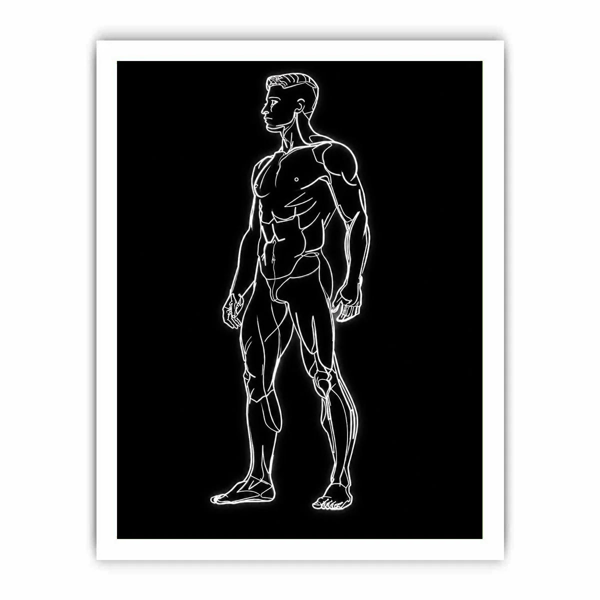 Standing Tall man line Canvas Print