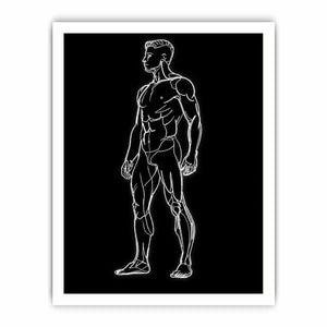 Standing Tall man line Canvas Print