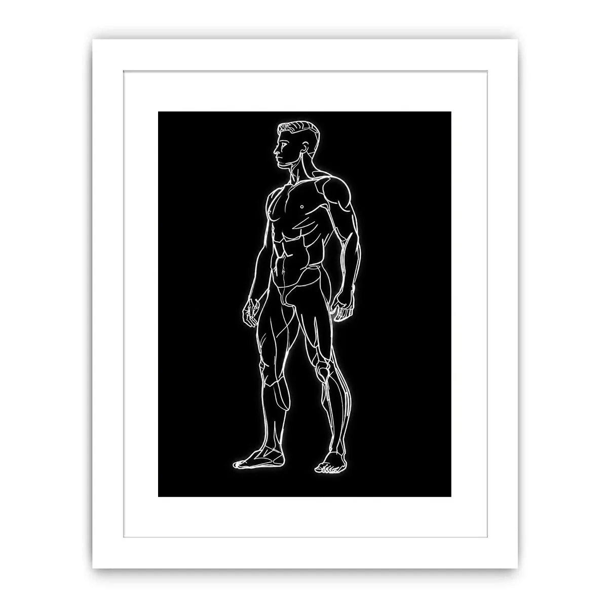 Standing Tall man line Canvas Print