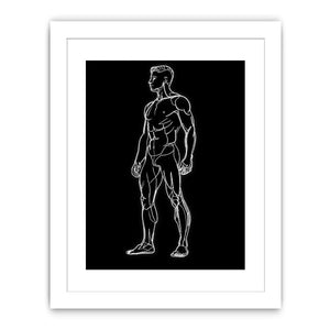 Standing Tall man line Canvas Print