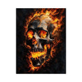 Skull on Fire Canvas Print