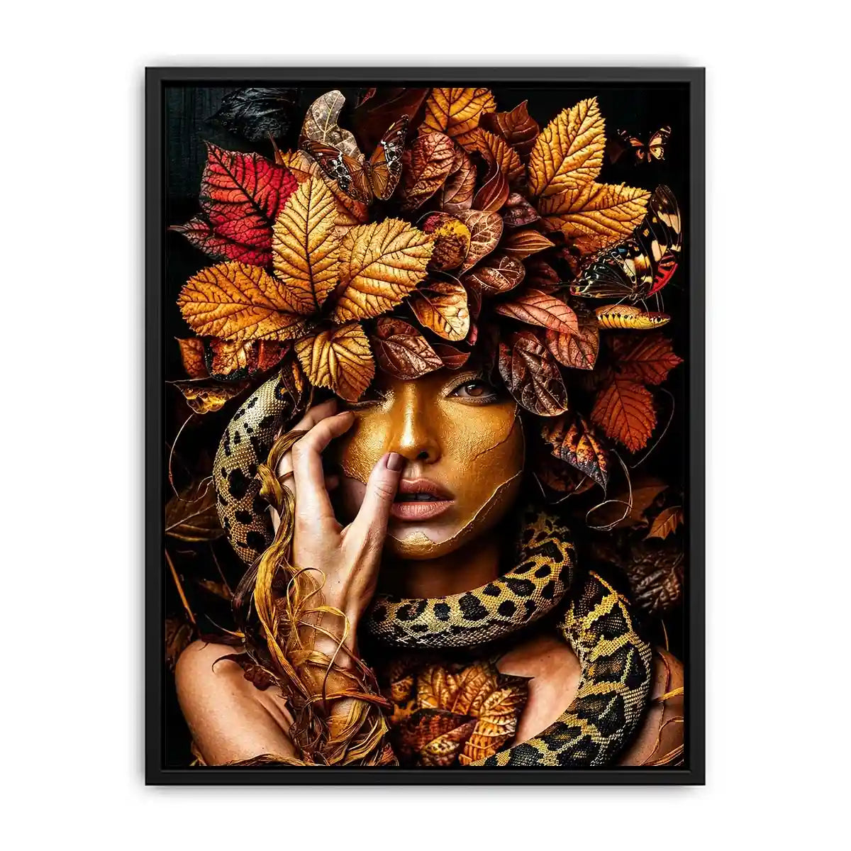 Gold snake Canvas Print