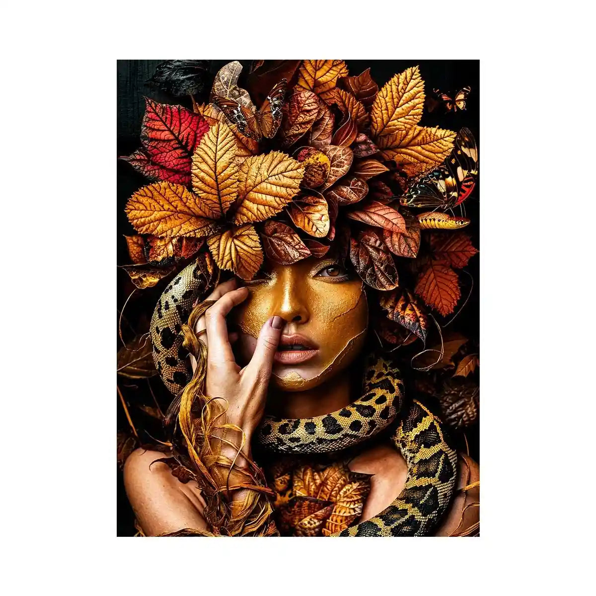 Gold snake Canvas Print