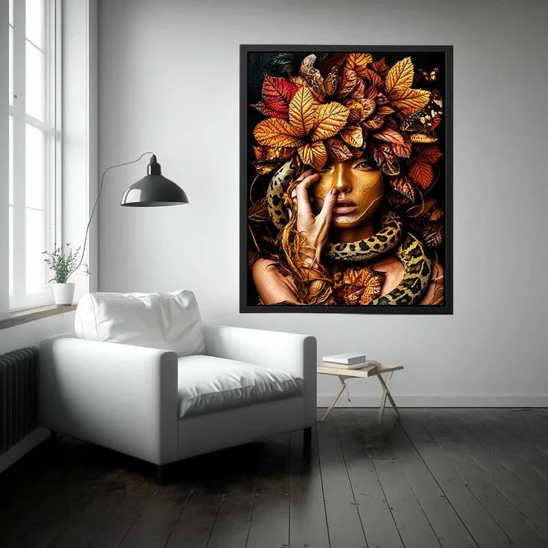 Gold snake Canvas Print