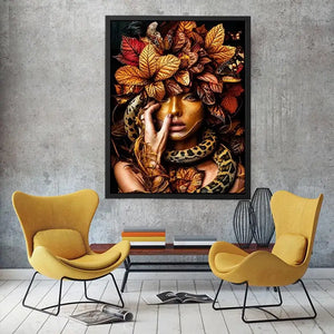 Gold snake Canvas Print