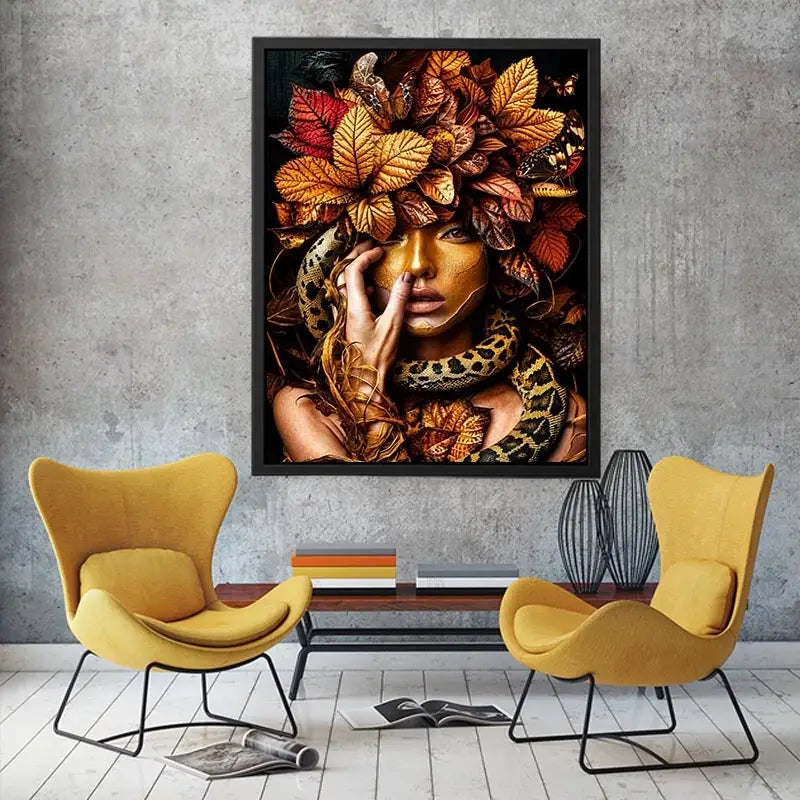 Gold snake Canvas Print