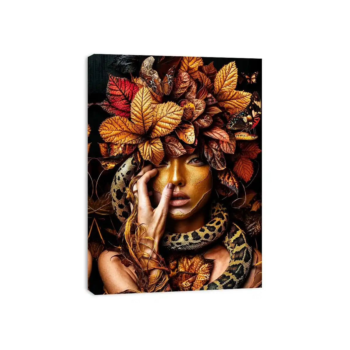 Gold snake Canvas Print