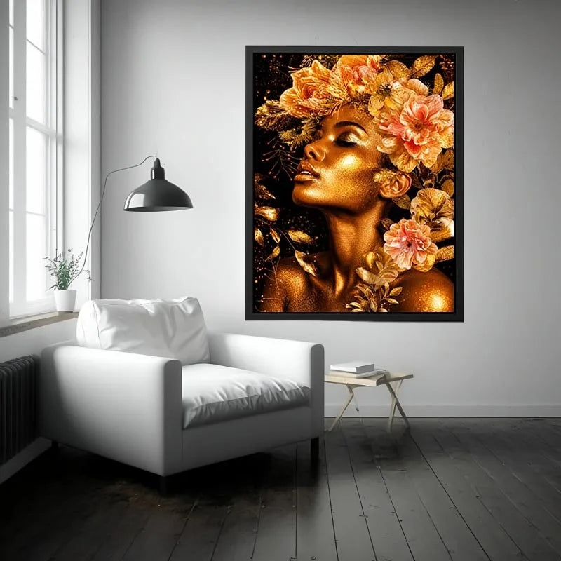 Golde woman Canvas Print