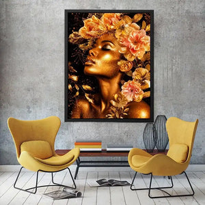 Golde woman Canvas Print