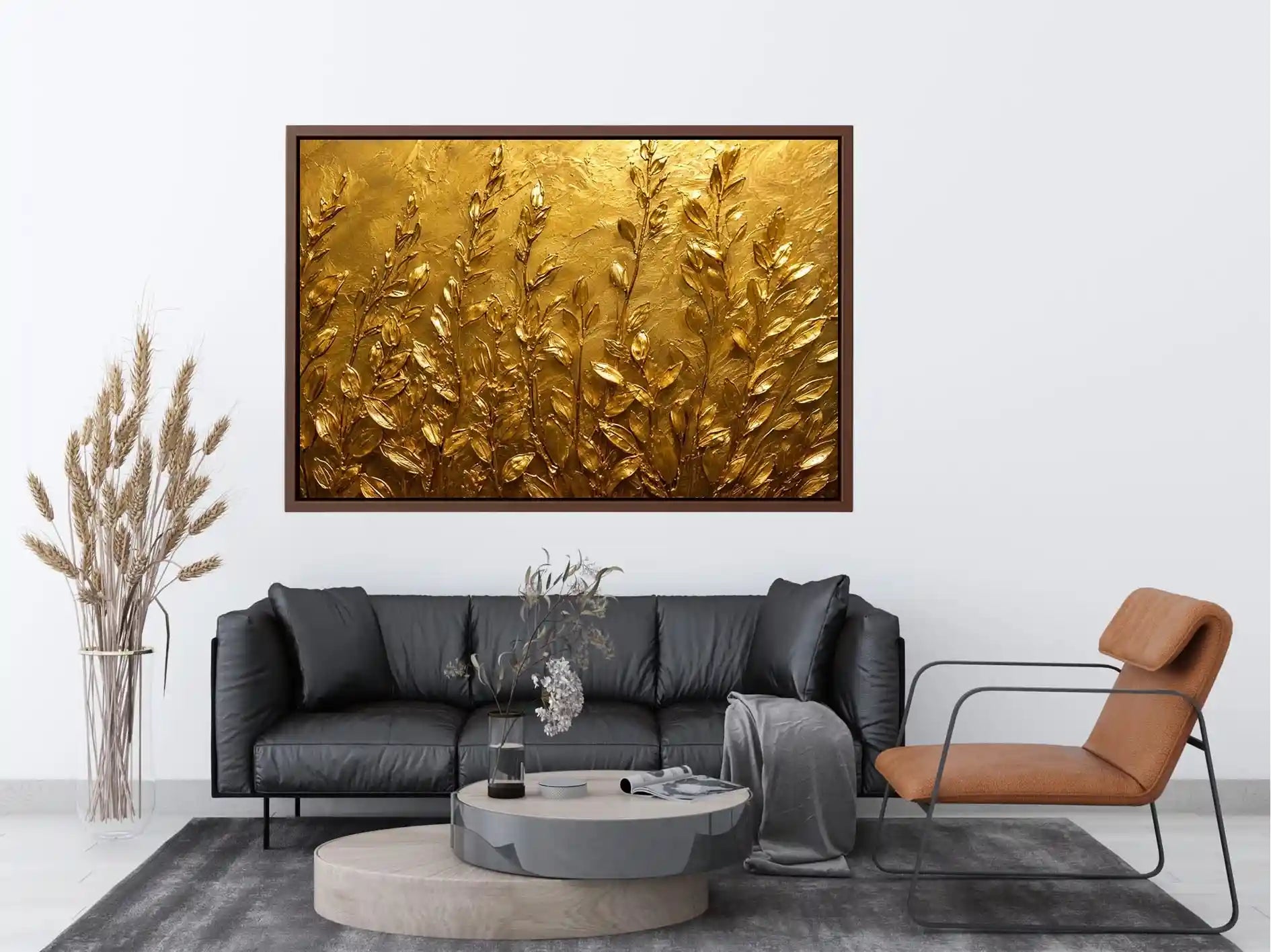 Gold Wildflowers Canvas Print