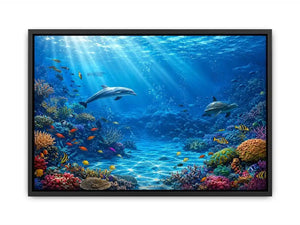 Dolphin Underwater I Canvas Print